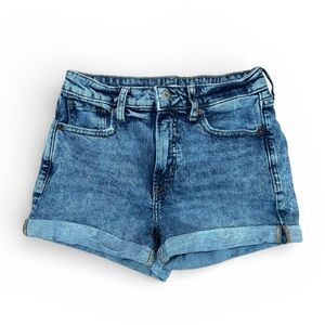 Old Navy O.G. High Rise Cuffed Denim Shorts Size 2 Blue
